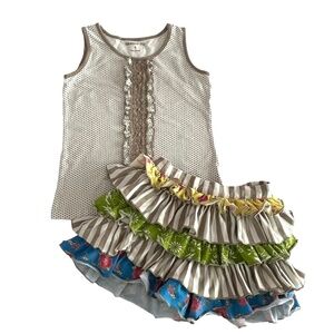 Mustard Pie Outfit Ruffled Shorts 6 and Tank Tee 7